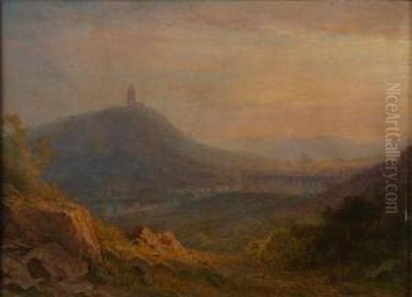 A Valley At Sunset - view 1
