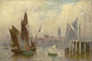 Im Fischerhafen Von Oostende by Friedrich Ernst Morgenstern