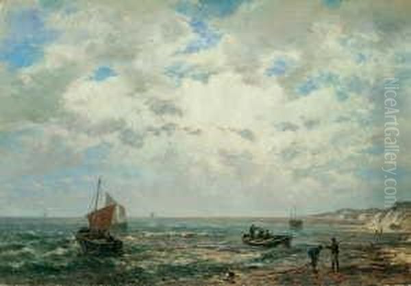 Fischerboote Vor Der Kuste.
Signiert Unten Rechts: F.e. Morgenstern. Ol Auf Leinwand. H 39; B 55,5
Cm. Provenienz: Galerie Prestel, Frankfurt/main. - view 1