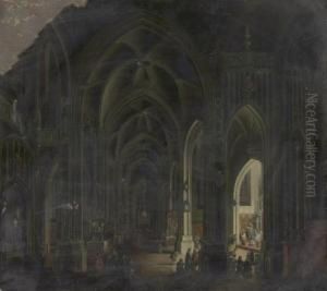 Messe In Einer Gotischen Kathedrale by Johann Ludwig Ernst Morgenstern