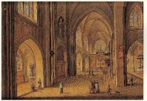 Scene D'interieur D'eglise by Johann Ludwig Ernst Morgenstern
