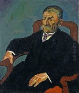 Bildnis Kaufmann Mundt by Wilhelm Morgner