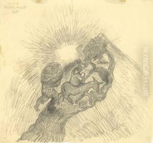 Flucht Nach Agypten by Wilhelm Morgner