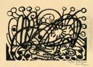 Landschaft Mit Strahlender Sonne by Wilhelm Morgner