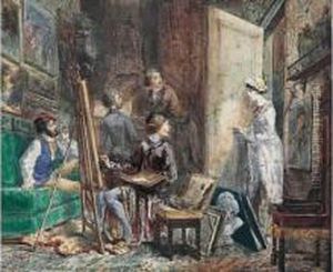 L'atelier Du Peintre (1846) by Edmond Morin