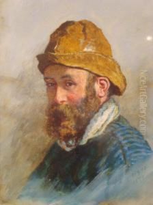 Bust Length Portrait Of A Bearded Manx Fisherman
