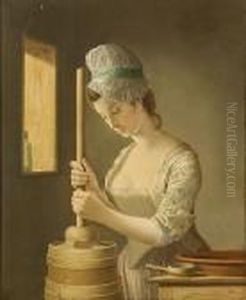 The Butter Churner by Henry Robert Morland