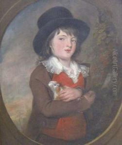 Boy With Guinea Pig - view 1