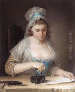 A Servant Girl Ironing