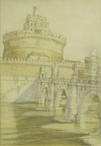 Veduta Di Ponte E Castel Sant' Angelo by Harry Morley
