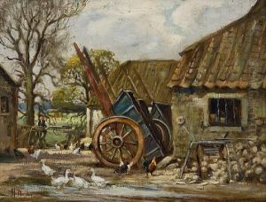A Farmyard by Harry Morley