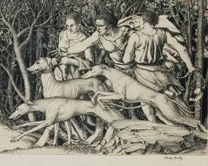 Polowanie, Scena Mitologiczna by Harry Morley