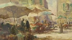 Market Stalls by Thomas William Morley