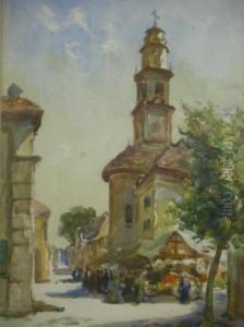 "the Market, Argata Scrnia, North Italy" by Thomas William Morley