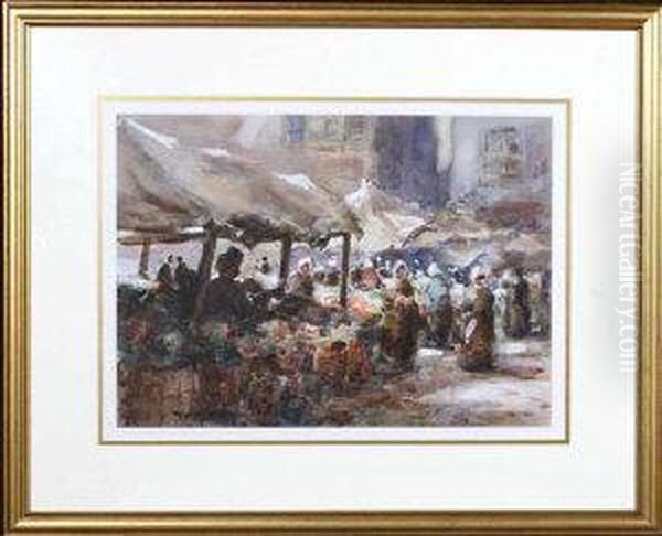 Market Day At Rouen - view 1