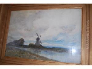 River Scene With A Windmill River Scene With A Windmill