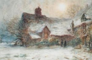 A Country Cottage; A Mountain Village Initaly, A Pair by Thomas William Morley
