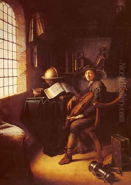 An Interior With A Young Violinist 1637 - view 1