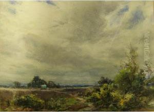 Gypsy Caravan On Heathland,watercolour Gypsy Caravan On Heathland,watercolour