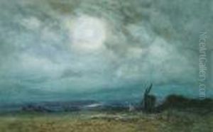 Tending To The Flock By Moonlight