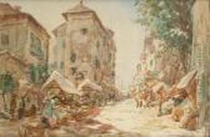Morroccan Street Scene by Thomas William Morley