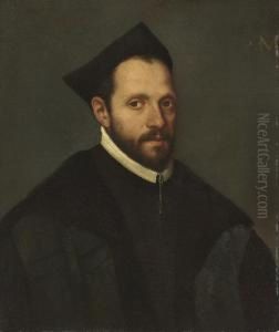 Portrait Of A Cleric by Giovanni Battista Moroni