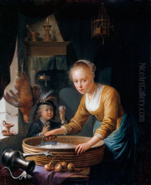Girl Chopping Onions - view 1