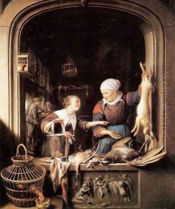 The Poulterer's Shop by Gerrit Dou