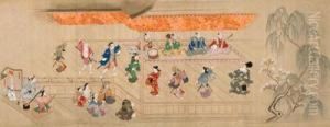 Scenes Of Edo by Hishikawa Moronobu