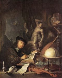 Painter In His Studio by Gerrit Dou