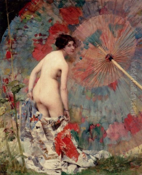 Nude With A Japanese Umbrella - view 1
