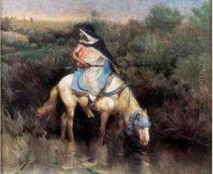 " Chasseur Dans L'oued ". by Aime Morot