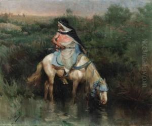 Watering His Horse Watering His Horse