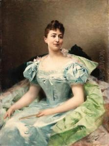 Portrait Of A Lady by Aime Morot