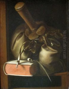 Still Life With Book And Purse by Gerrit Dou