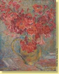 Vase Fleuri by Georges Morren