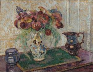 Bouquet Au Tapis Vert by Georges Morren