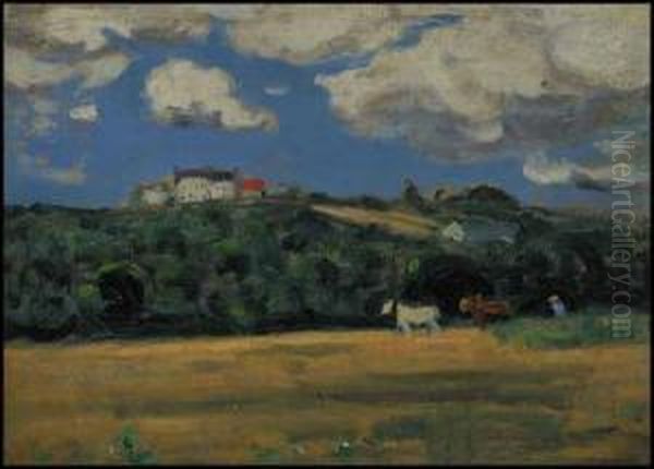 Ploughing In Brittany - view 1