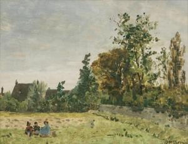 Farm Landscape With Figures, Brittany - view 1