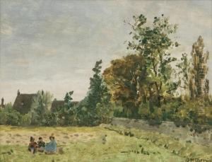 Farm Landscape With Figures, Brittany