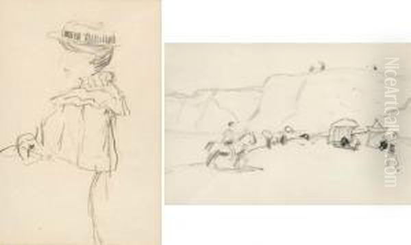 Beach In Brittany; Jeune Femme Assisse - view 1