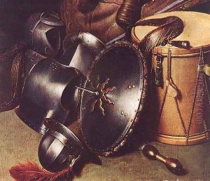 Officer of the Marksman Society in Leiden - detail by Gerrit Dou