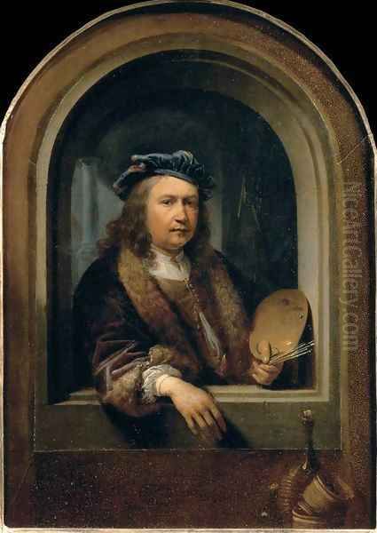 Self-Portrait with a Palette, in a Niche - view 1