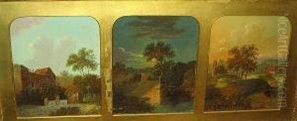 Landscape With Watermill; Moonlit Landscape, And Another Landscape - view 1
