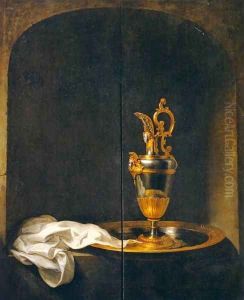 The Silver Ewer by Gerrit Dou