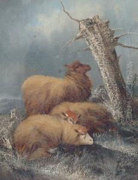Sheep In A Winter Landscape; Sheep In A Summer Landscape - view 1