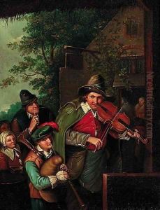 The itinerant musicians by Gerrit Dou