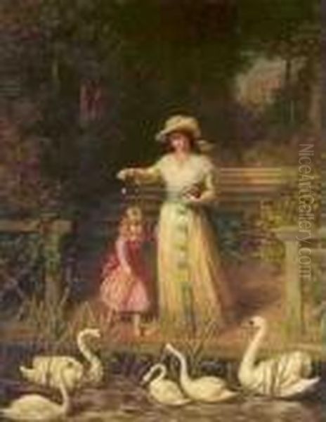 Feeding The Swans - view 1