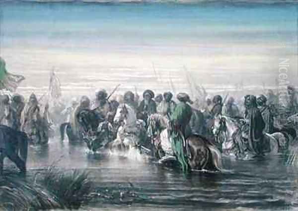 The Turkish Cavalry Crossing a Ford - view 1