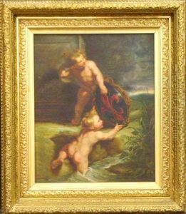 Putti With Shield, After Rubens by William Bright Morris